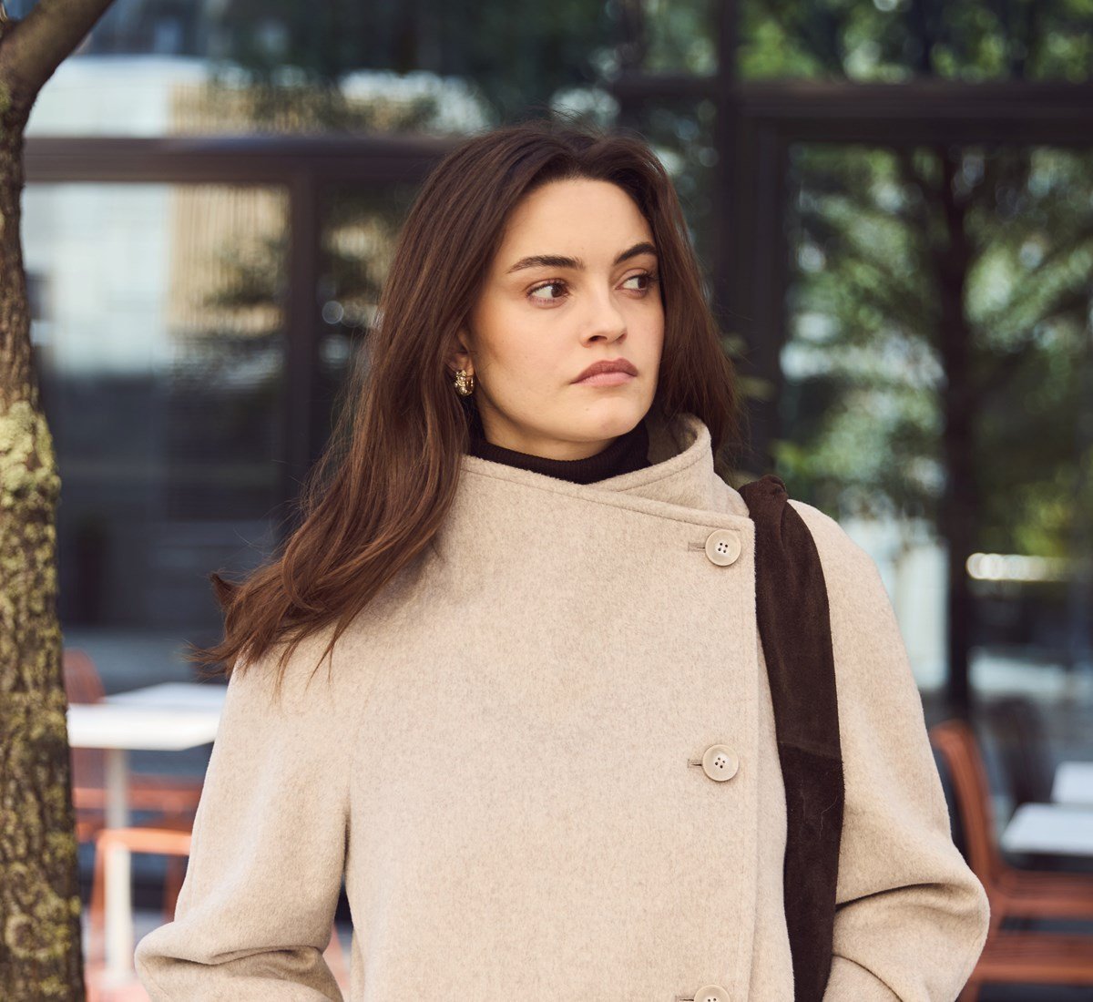 Beige kåpe fra Jean Paul til dame