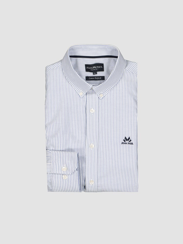Oxford stripet skjorte - regular fit 7249303_EN3-JEANPAUL-NOS-Front_4355_Oxford stripet skjorte - regular fit EN3.jpg_Front||Front
