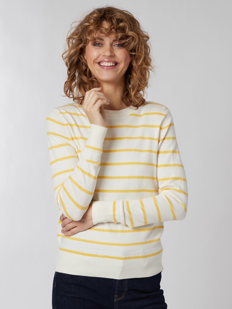 Maja stripet genser 7249462_Q0F-MELL-S22-Modell-Front_chn=vic_3676_Maja stripet genser Q0F 7249462.jpg_Front||Front