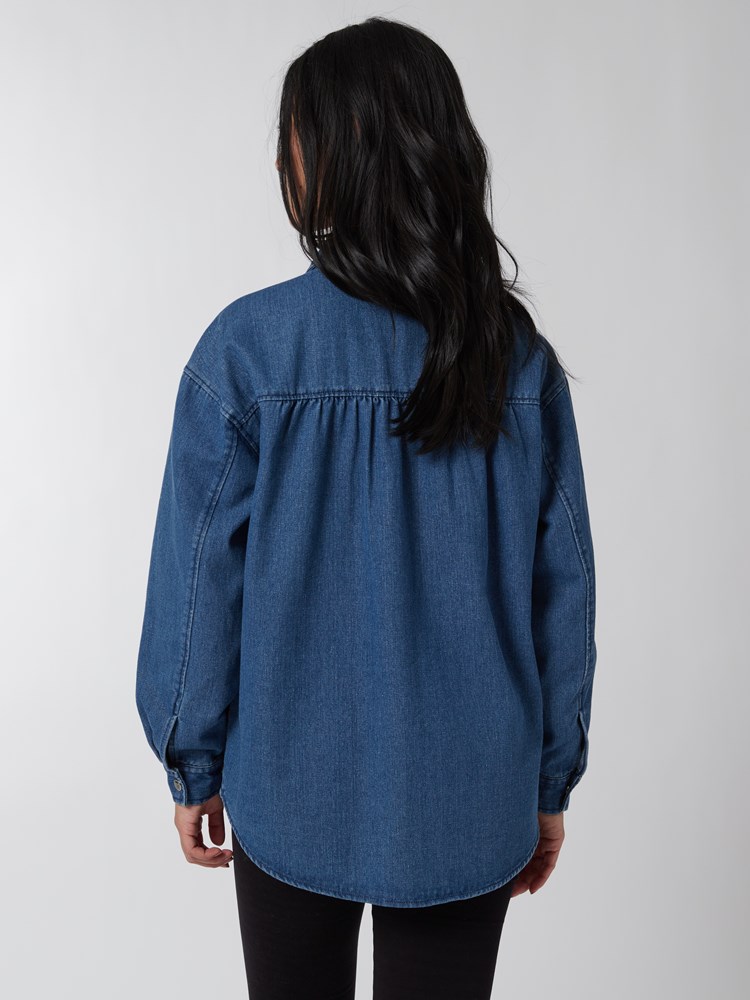 Unique denimskjorte 7250118_ECL-JEANPAUL-A22-Modell-Back_7283_Unique denimskjorte ECL_Unique denimskjorte ECL 7250118.jpg_Back||Back