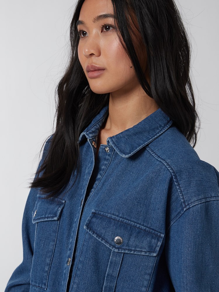 Unique denimskjorte 7250118_ECL-JEANPAUL-A22-Modell-Front_6974_Unique denimskjorte ECL_Unique denimskjorte ECL 7250118.jpg_Front||Front