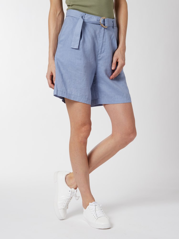Clarita linshorts 7250411_ECL-BLU-H22-Modell-Front_chn=vic_3337_Clarita linshorts ECL 7250411.jpg_Front||Front