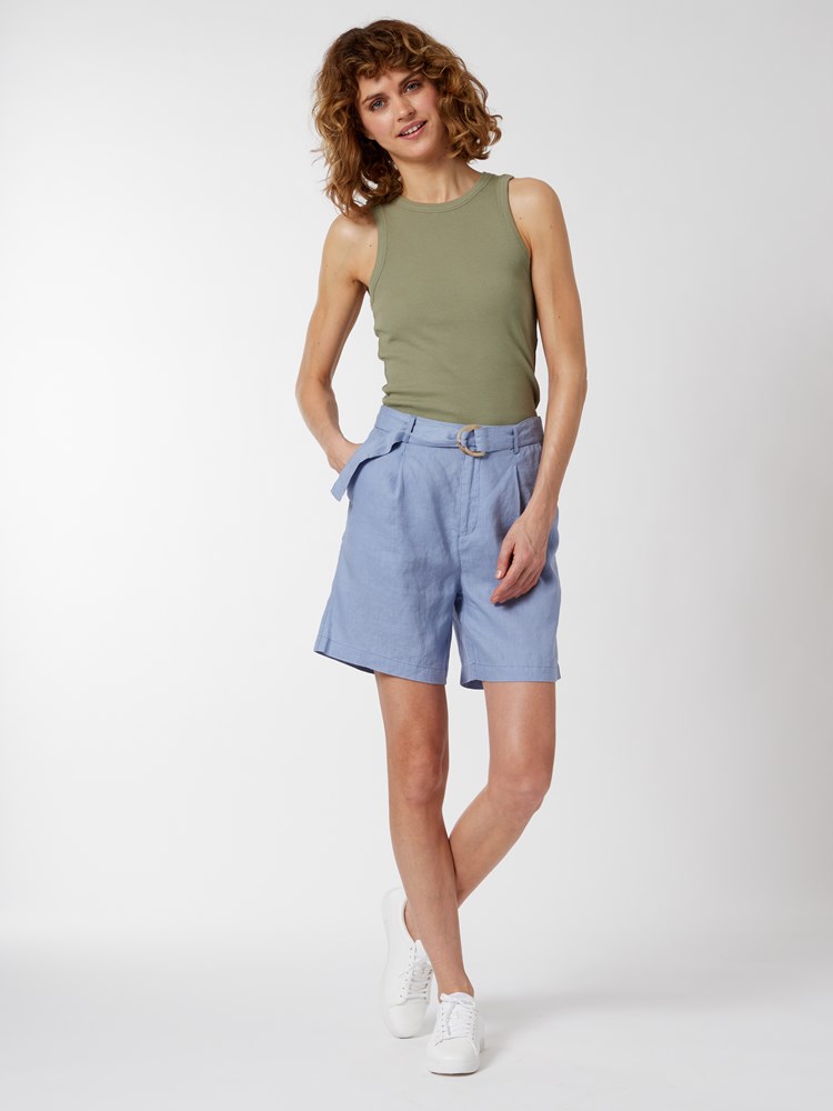 Clarita linshorts 7250411_ECL-BLU-H22-Modell-Front_chn=vic_8313_Clarita linshorts ECL 7250411.jpg_Front||Front
