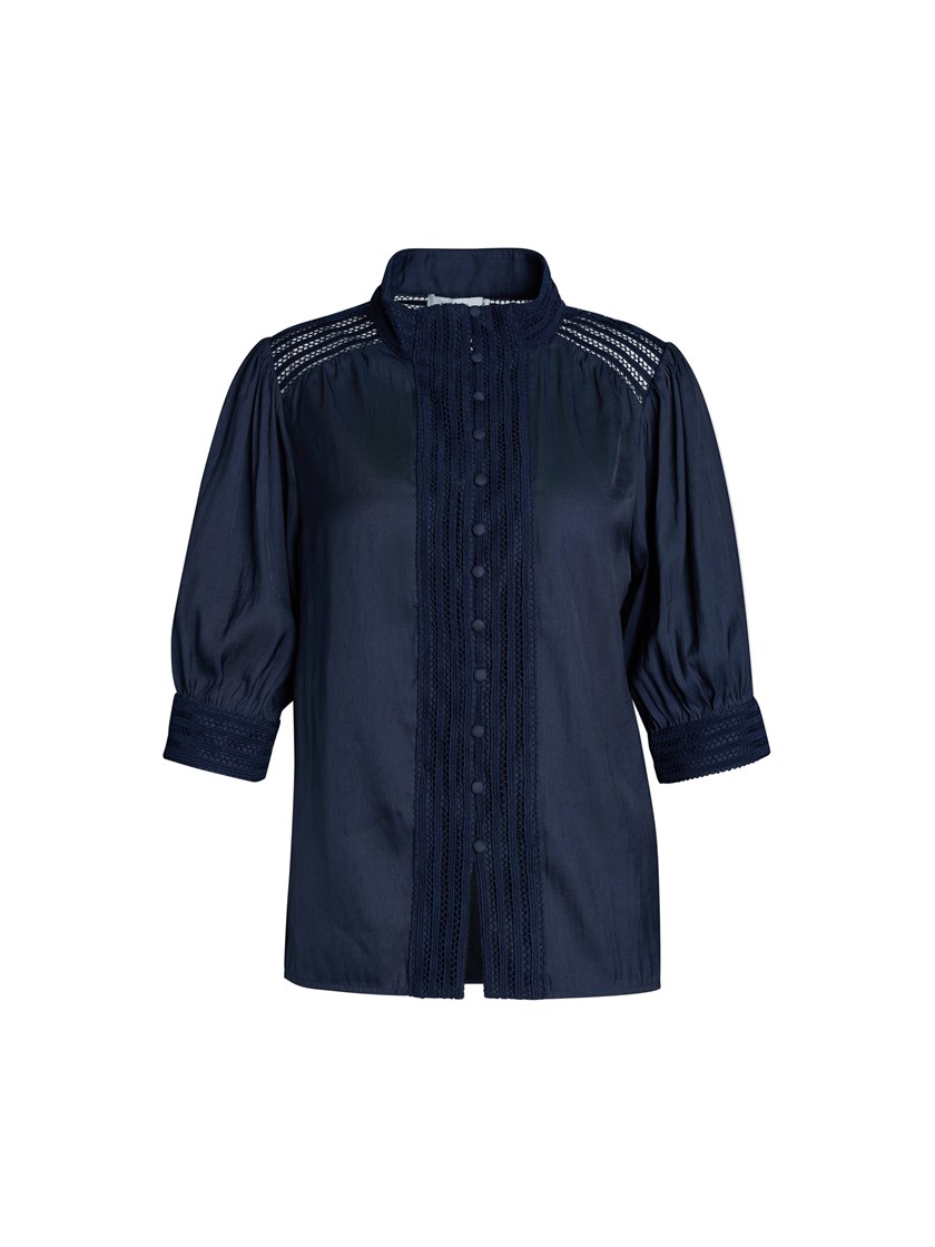 7253041 EM1 7253041_EM1-RICCO VERO-S25-Front_4005_Lucile lace bluse EM1_Lucile Lace Blouse.jpg_Front||Front