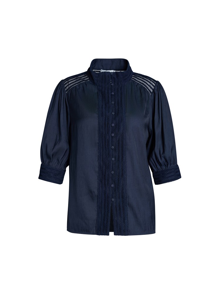 Lucile lace bluse 7253041_EM1-RICCO VERO-S25-Front_4005_Lucile lace bluse EM1_Lucile Lace Blouse_Lucile lace bluse EM1 7253041.jpg_Front||Front