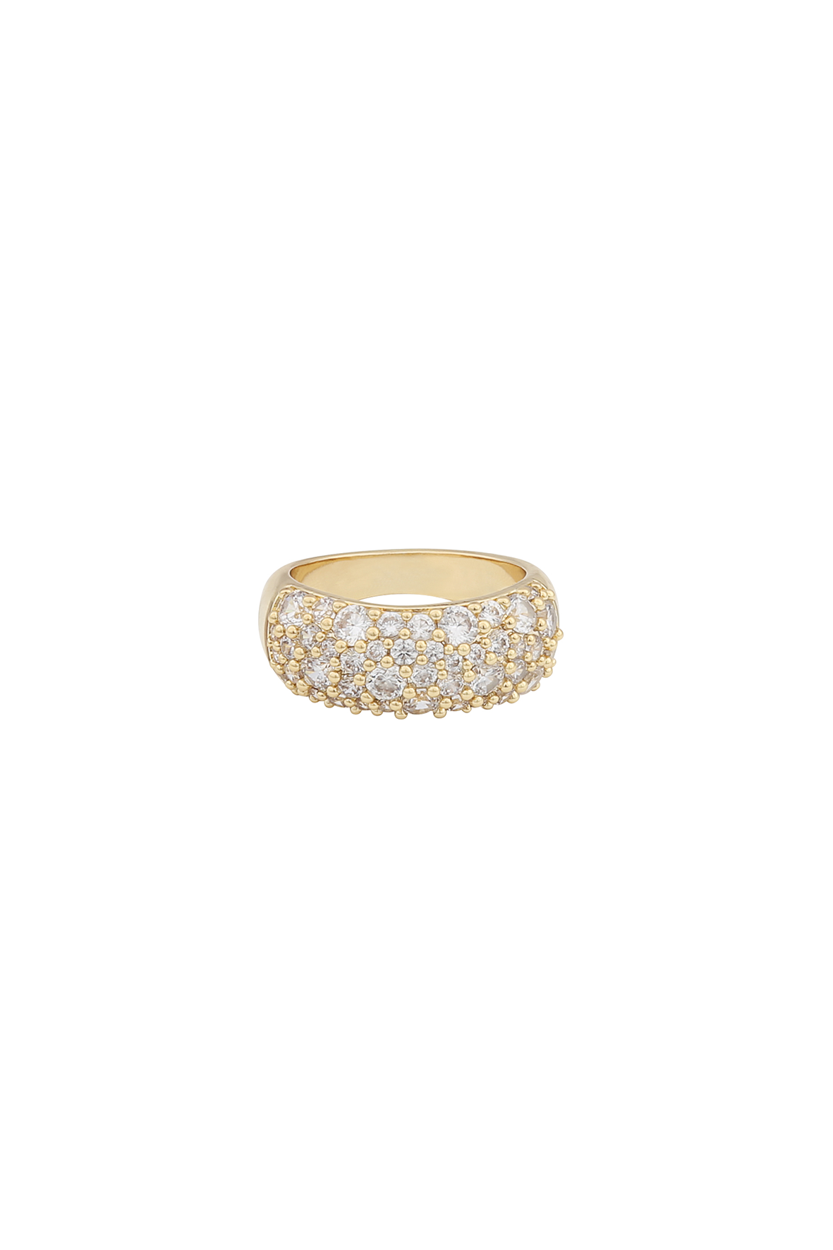 Rio Wide Stone Ring Old Gold | VIC
