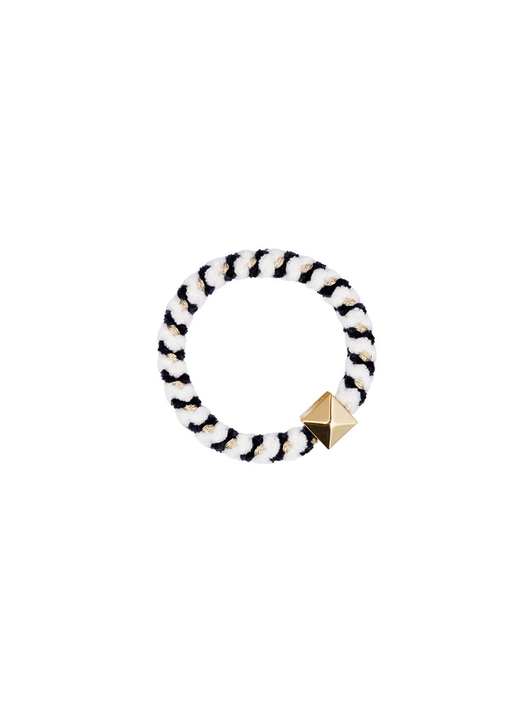 Fluffy hårstrikk 7253186EOV - Fluffy Fat Hair Tie with Gold_Fluffy hårstrikk EOV.jpg_