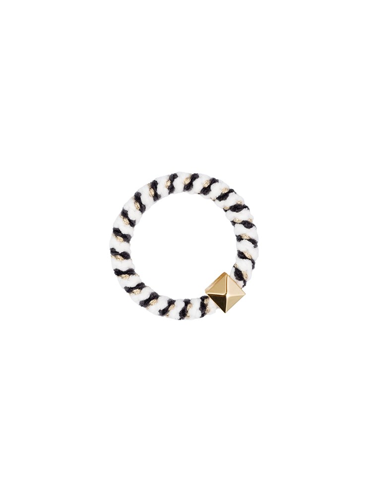 Fluffy hårstrikk 7253186I3O - Fluffy Fat Hair Tie with Gold_Fluffy hårstrikk I3O 7253186.jpg_