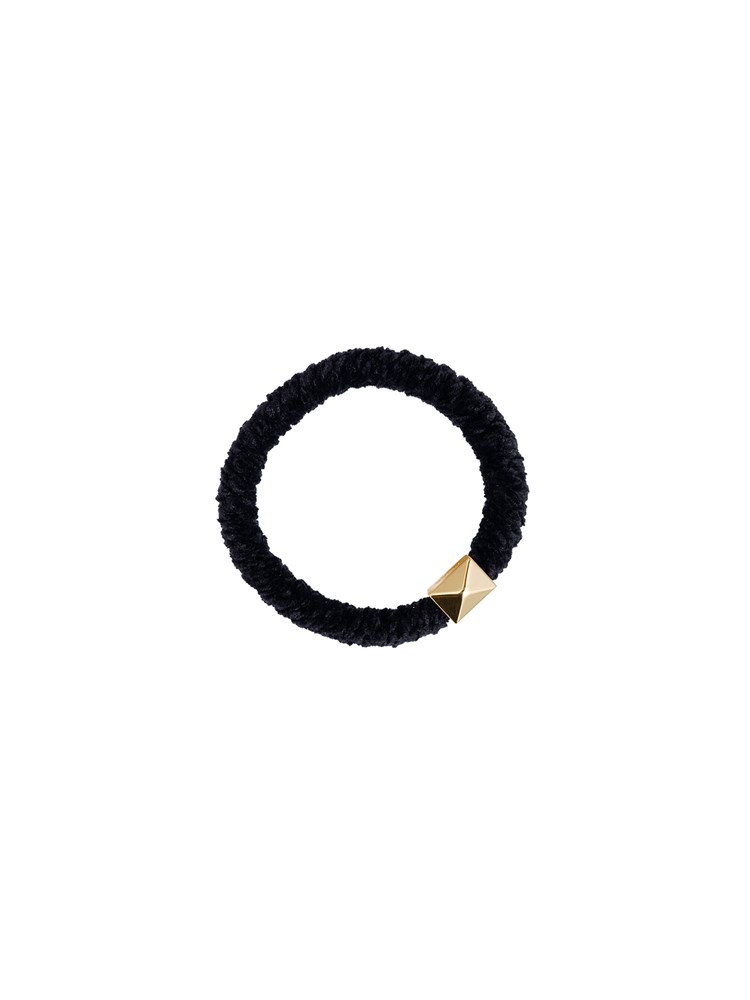 Fluffy hårstrikk 7253186ID2 - Fluffy Fat Hair Tie with Gold_Fluffy hårstrikk ID2.jpg_