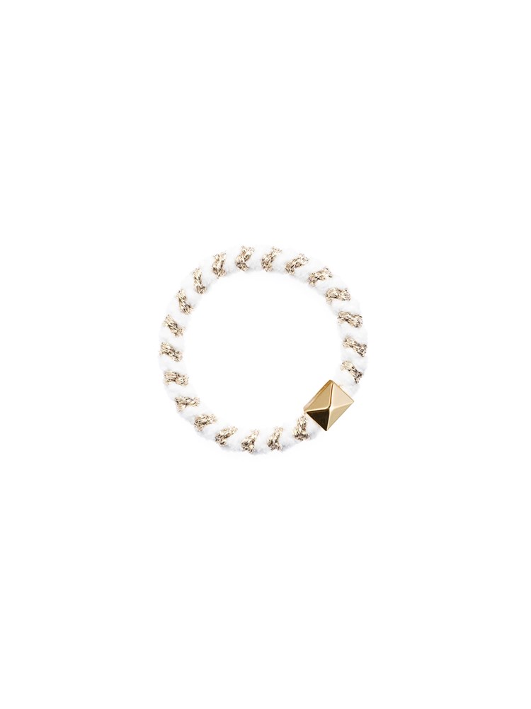 Fluffy hårstrikk 7253186IGI - Fluffy Fat Hair Tie with Gold_Fluffy hårstrikk IGI.jpg_
