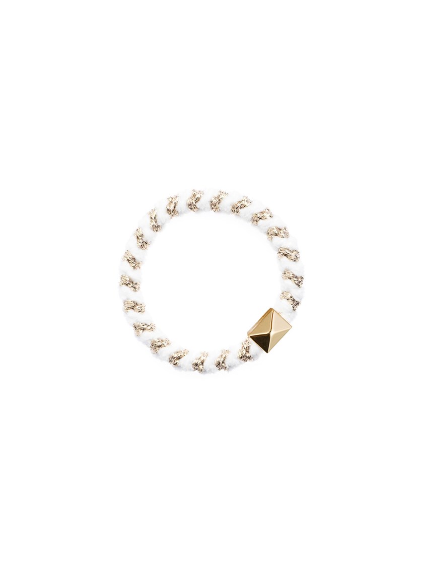 7253186 Q1G 7253186Q1G - Fluffy Fat Hair Tie with Gold.jpg_