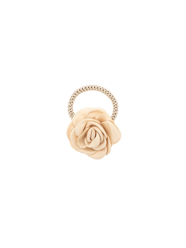 Hårstrikk med rose i sateng 7253199A9N - Satin Rose Hair Tie_Hårstrikk med rose i sateng A9N.jpg_