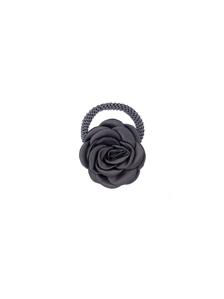 Hårstrikk med rose i sateng 7253199EN3 - Satin Rose Hair Tie_Hårstrikk med rose i sateng EN3.jpg_