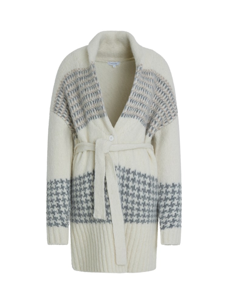 Spirit Glencheck Cardigan 7253940_O79-RICCO VERO-A26-Modell-Front_chn=vic_847_Spirit Glencheck Cardigan O79.jpg_Front||Front