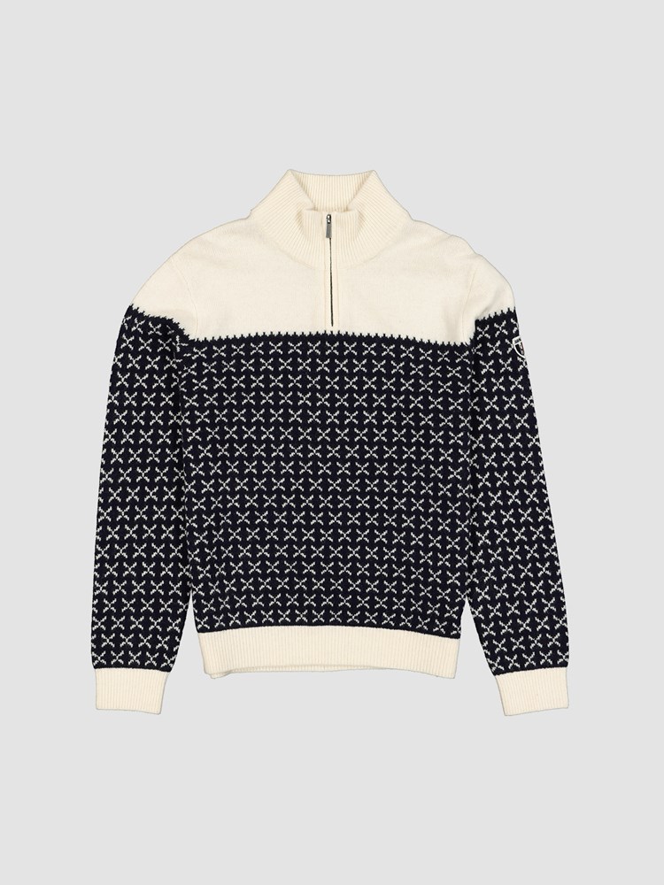 Albertville genser 7500665_O79-JEANPAUL-W22-Front_3155_Albertville genser O79_Albertville zip neck.jpg_Front