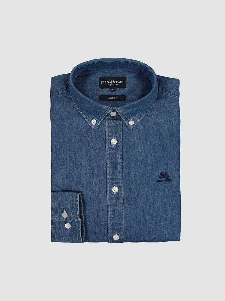 Denim Skjorte - Regular Fit 7500910_D05-JEANPAUL-A22-Front_2950_Denim Skjorte - Regular Fit D05_Denim skjorte.jpg_Front||Front