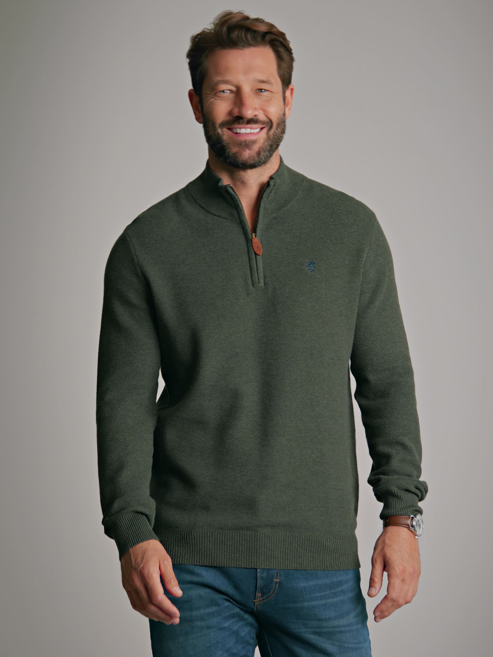 Maddison zip genser Grape Leaf | VIC