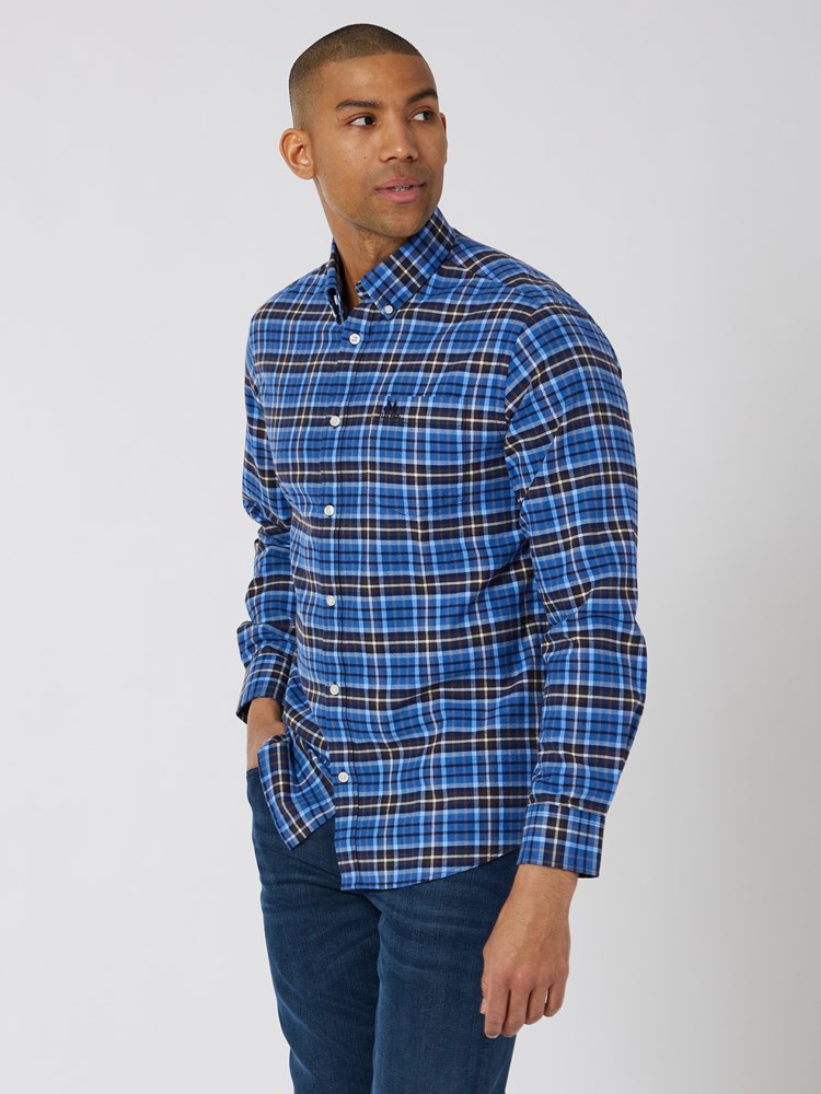 Kaiser flanellskjorte - classic fit 7501295_EGZ-JEANPAUL-W22-Modell-Front_7446_Kaiser flanellskjorte - classic fit EGZ.jpg_Front