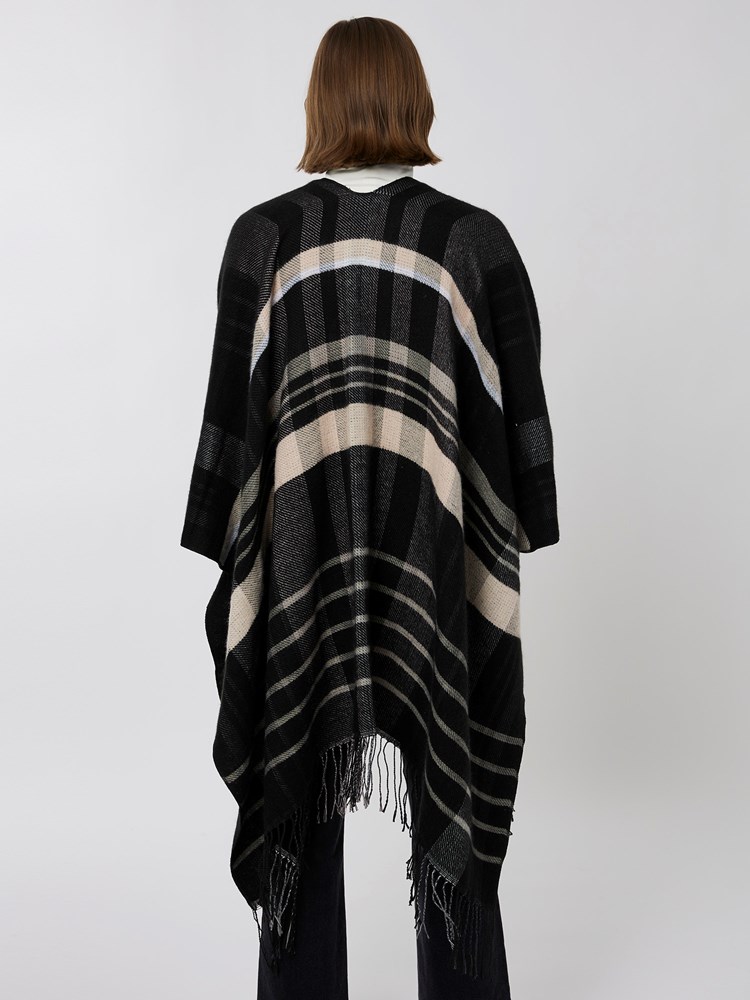 Check poncho 7501562_CAB-BLU-A22-Modell-Back_chn=vic_5495_Check poncho CAB 7501562.jpg_Back||Back