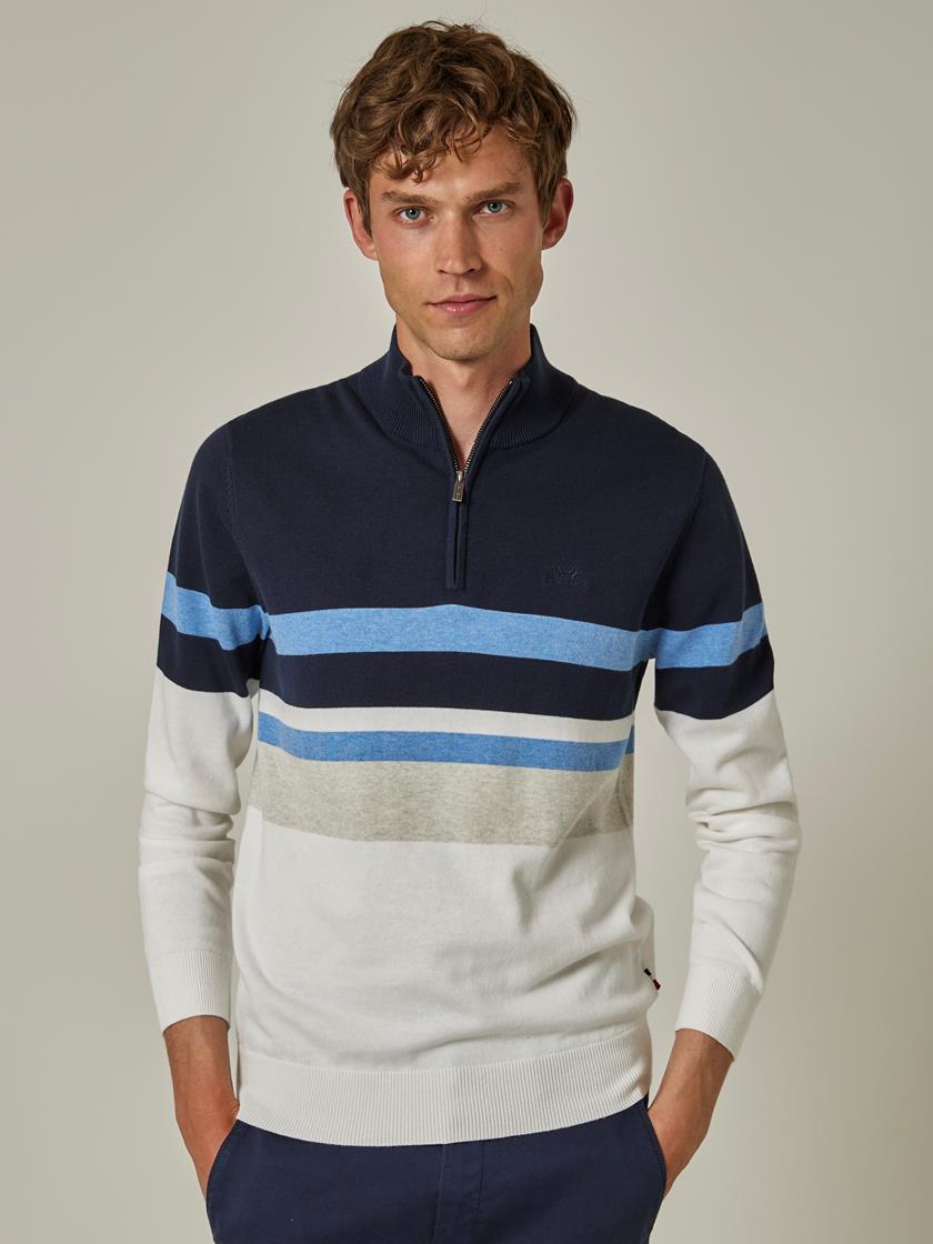 Gerard stripet zipneck O79