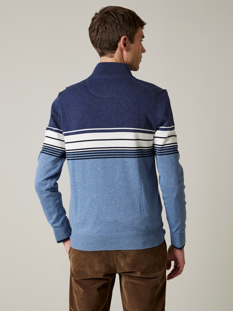 Gerard stripet zipneck 7503956_EEN-JEANPAUL-A23-Modell-Front_638_Gerard stripet zipneck EEN.jpg_Front||Front