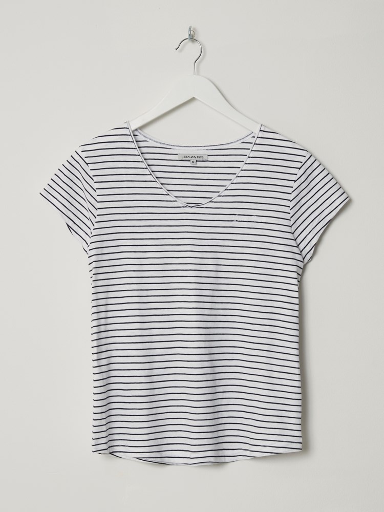 Agnais stripet t-skjorte 7504139_EM6-JEANPAUL-H23-Front_8680_Agnais stripet t-skjorte EM6_Agnais stripet t-skjorte EM6 7512140.jpg_