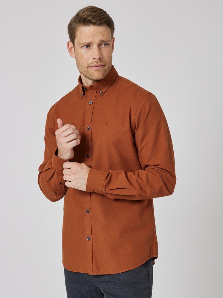 Brushed oxford skjorte 7504547_AJC-MRCAPUCHIN-A23-Modell-Front_chn=vic_1929_Brushed oxford skjorte AJC.jpg_Front||Front