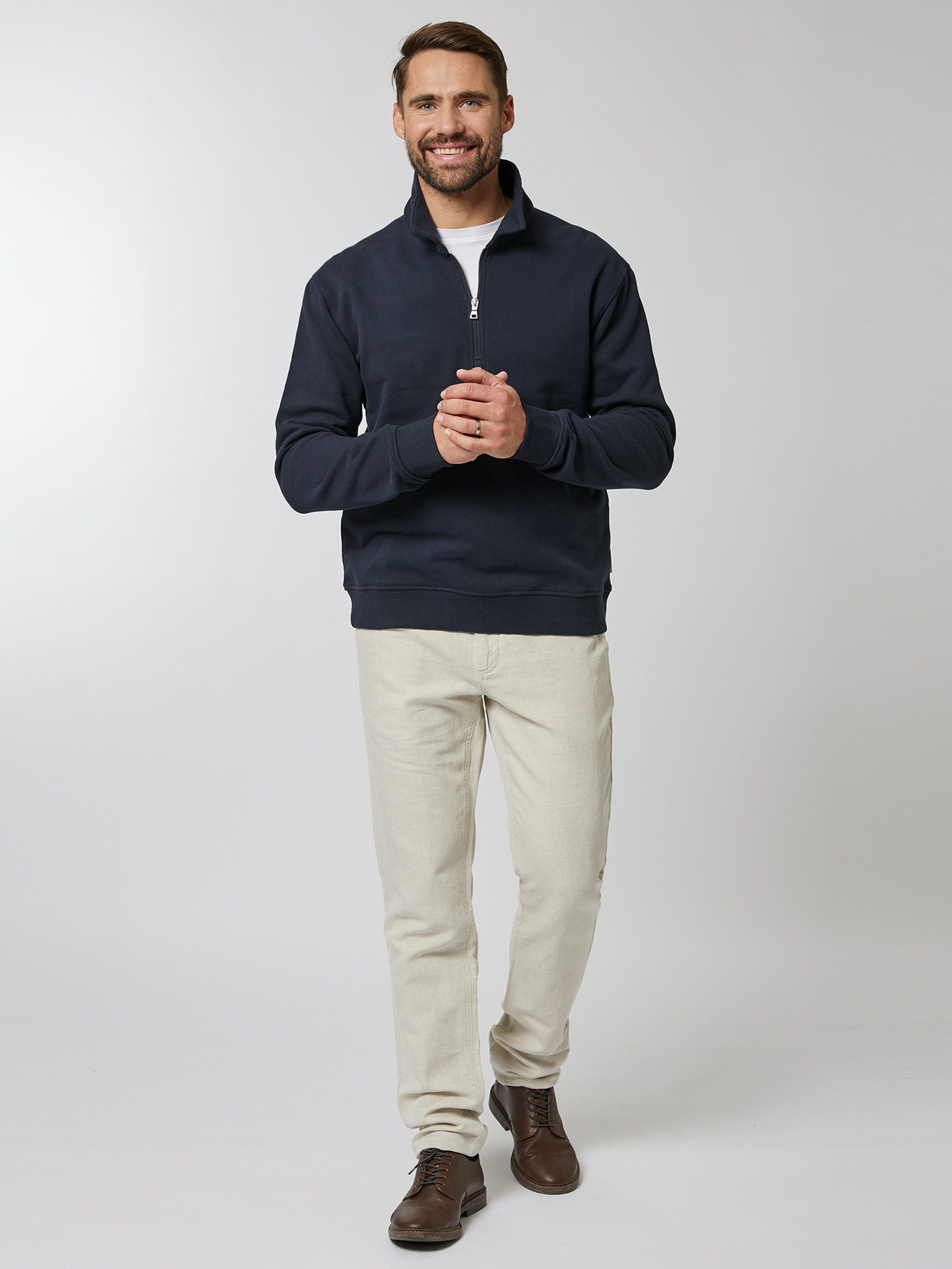 Joshua zip genser Dark Navy | VIC