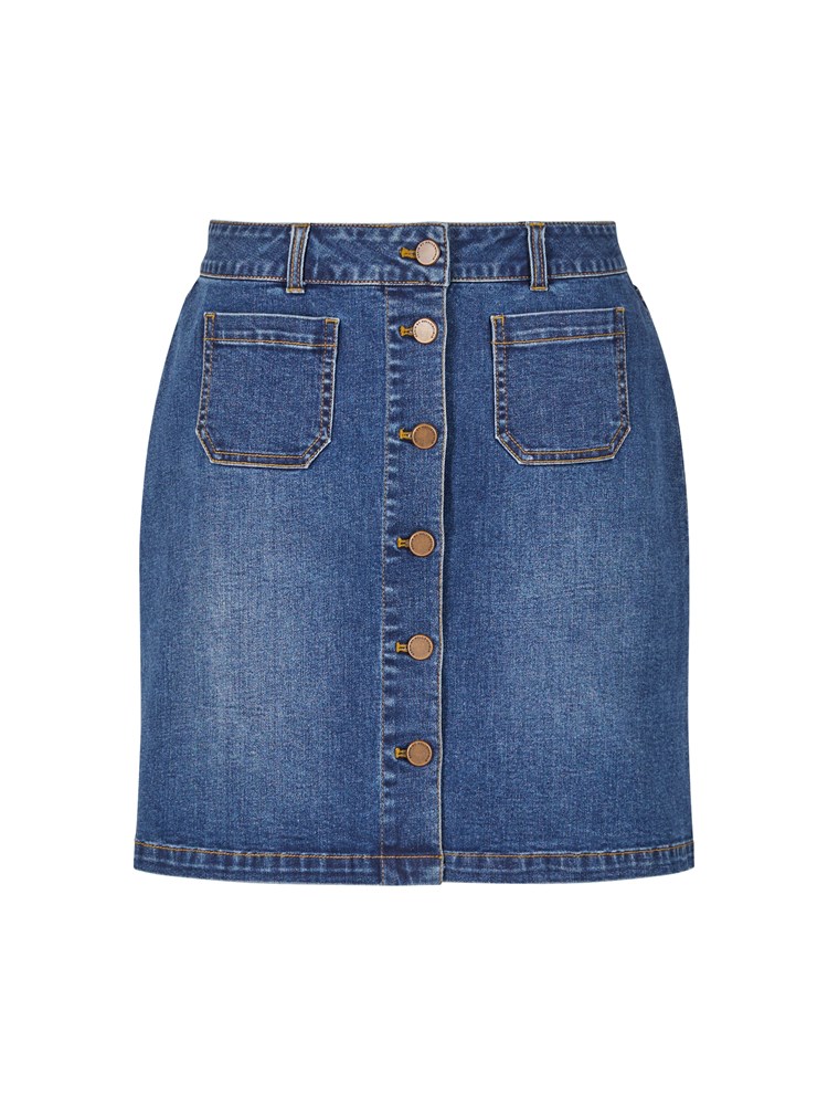 Wilma denimskjørt 7507820_DAA-MELL-A24-Front_7864_Wilma denimskjørt_Wilma denimskjørt DAA_Wilma denimskjørt DAA 7507820.jpg_Front||Front