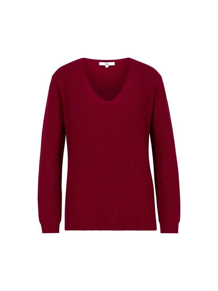 Molly v- hals genser 7508938_MWH-BLU-A24-Front_2028_Molly v- hals genser_Molly v- hals genser MWH_Molly v- hals genser MWH 7508938.jpg_Front||Front