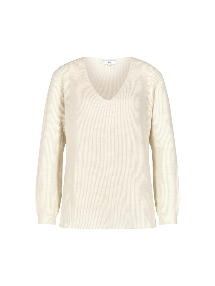 Molly v- hals genser 7508938_O79-BLU-A24-Front_8697_Molly v- hals genser_Molly v- hals genser O79 7508938.jpg_Front