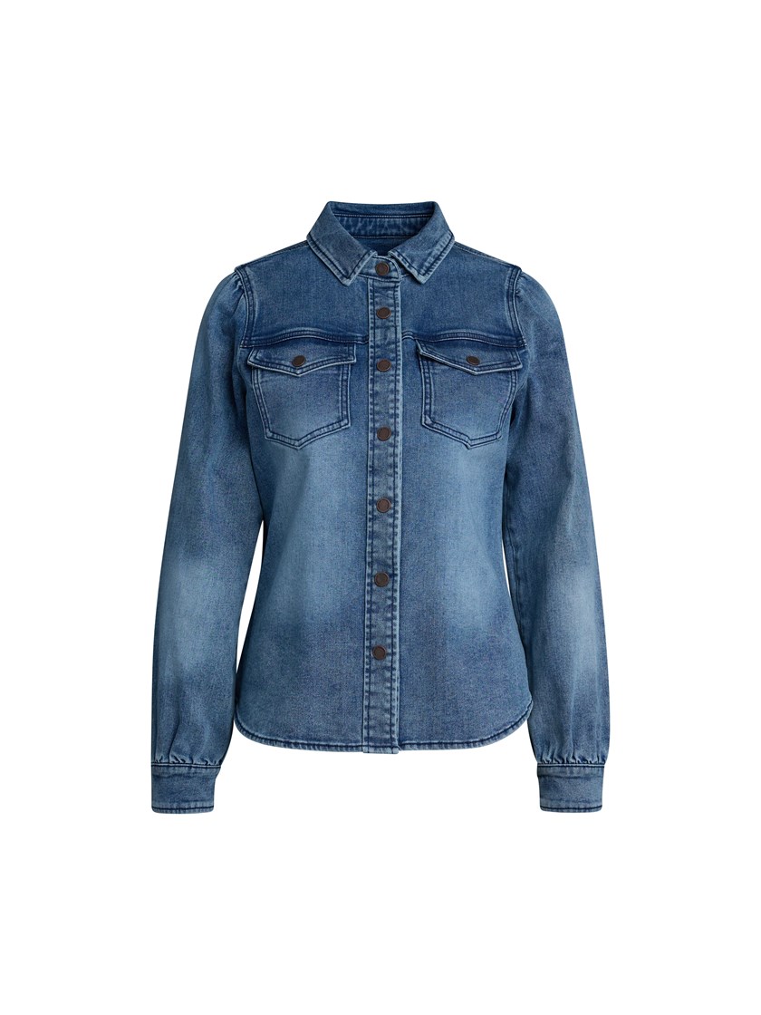 7510340 D06 7510340_D06-MELL-S25-Front_7355_Bianca denim skjorte D06.jpg_Front