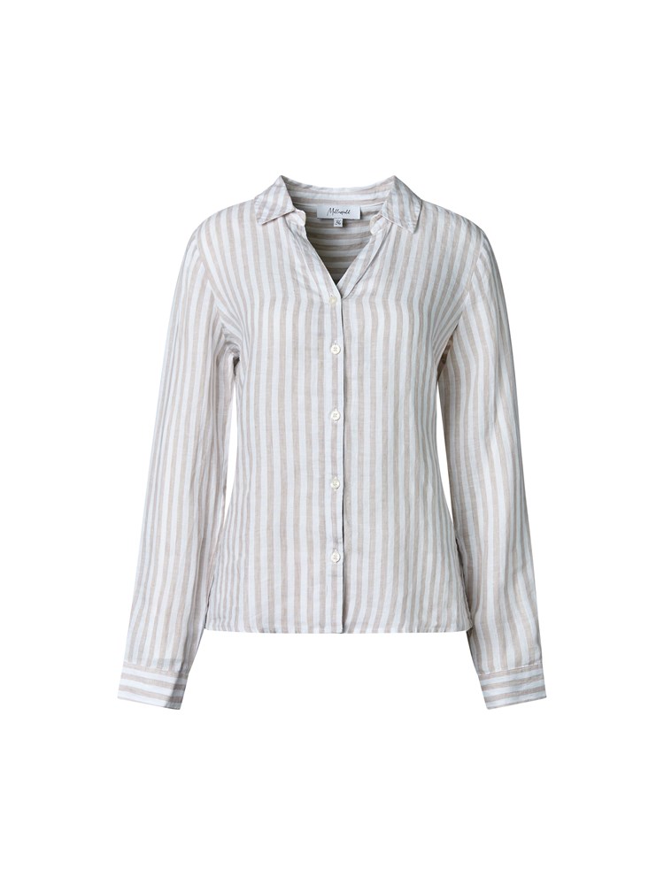 Louise linskjorte 7510892_O79-MELL-H25-Modell-Front_chn=vic_6045_Louise linskjorte O79 7510892.jpg_Front||Front