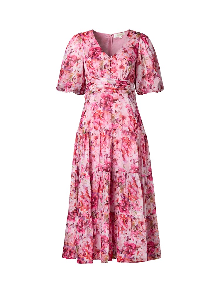 Fiorella midi kjole 7511713_MLN-MELL-H25-Modell-Front_chn=vic_8204_Fiorella midi kjole MLN_Fiorella midi kjole MLN 7511713.jpg_Front||Front