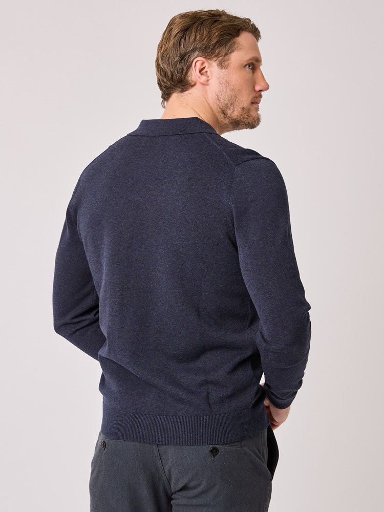 Dammers polo strikkegenser 7512016_R15-MRCAPUCHIN-A25-Modell-Front_chn=vic_9175_Dammers polo strikkegenser R15.jpg_Front||Front