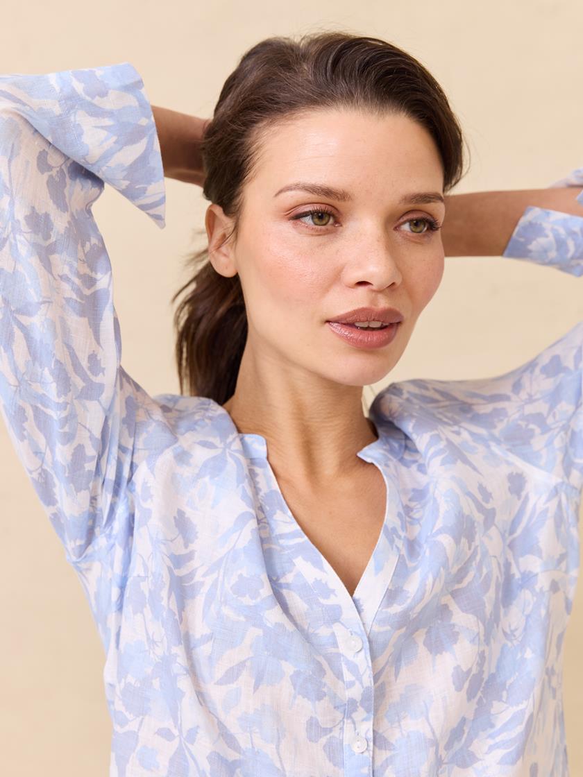 Lucia printet linbluse O68