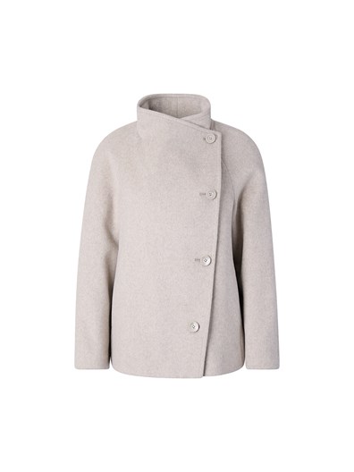 Merino Wool Jigsaw Ring Fastening Pique Cardigan Blue Jumpers