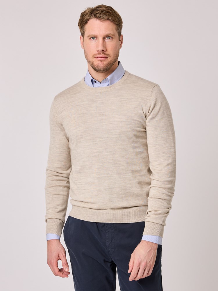 Ledger merino genser 7512614_I2V-VESB-A25-Modell-Front_chn=vic_6099_Ledger merino genser I2V.jpg_Front||Front
