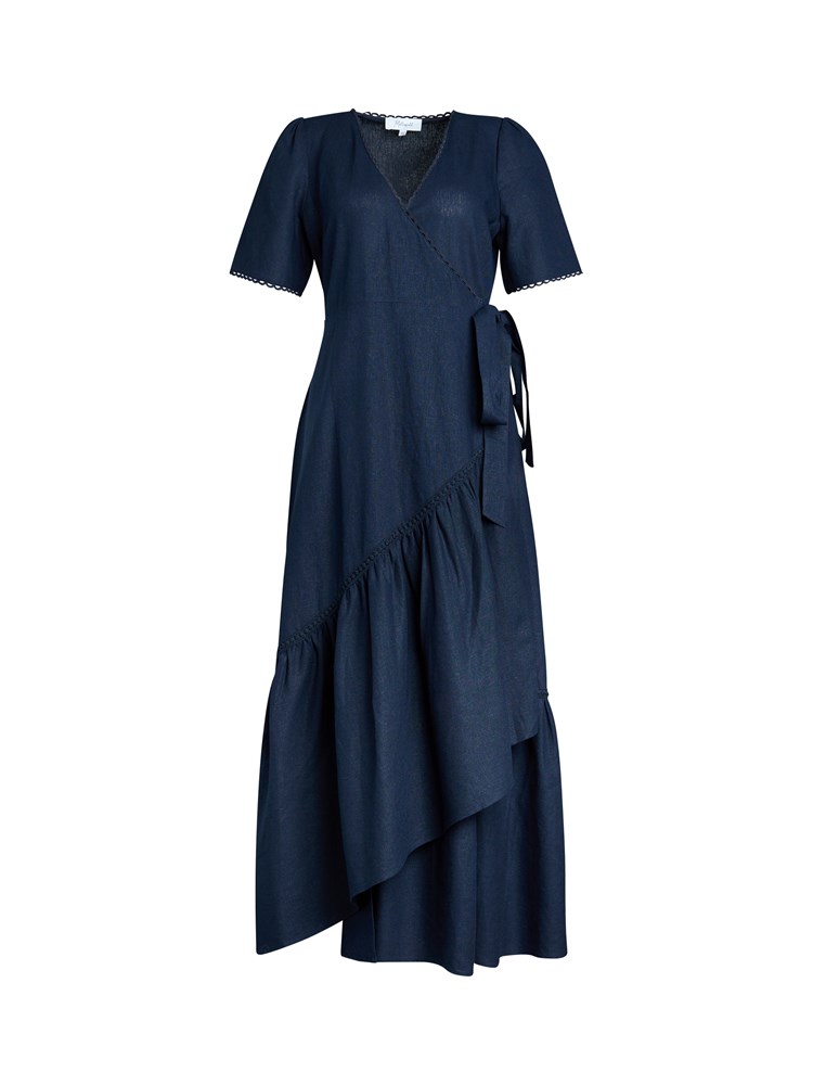 Marie omslagskjole 7512666_EM6-MELL-A25-Front_2896_Marie omslagskjole EM6_Marie omslagskjole EM6 7512666.jpg_Front||Front