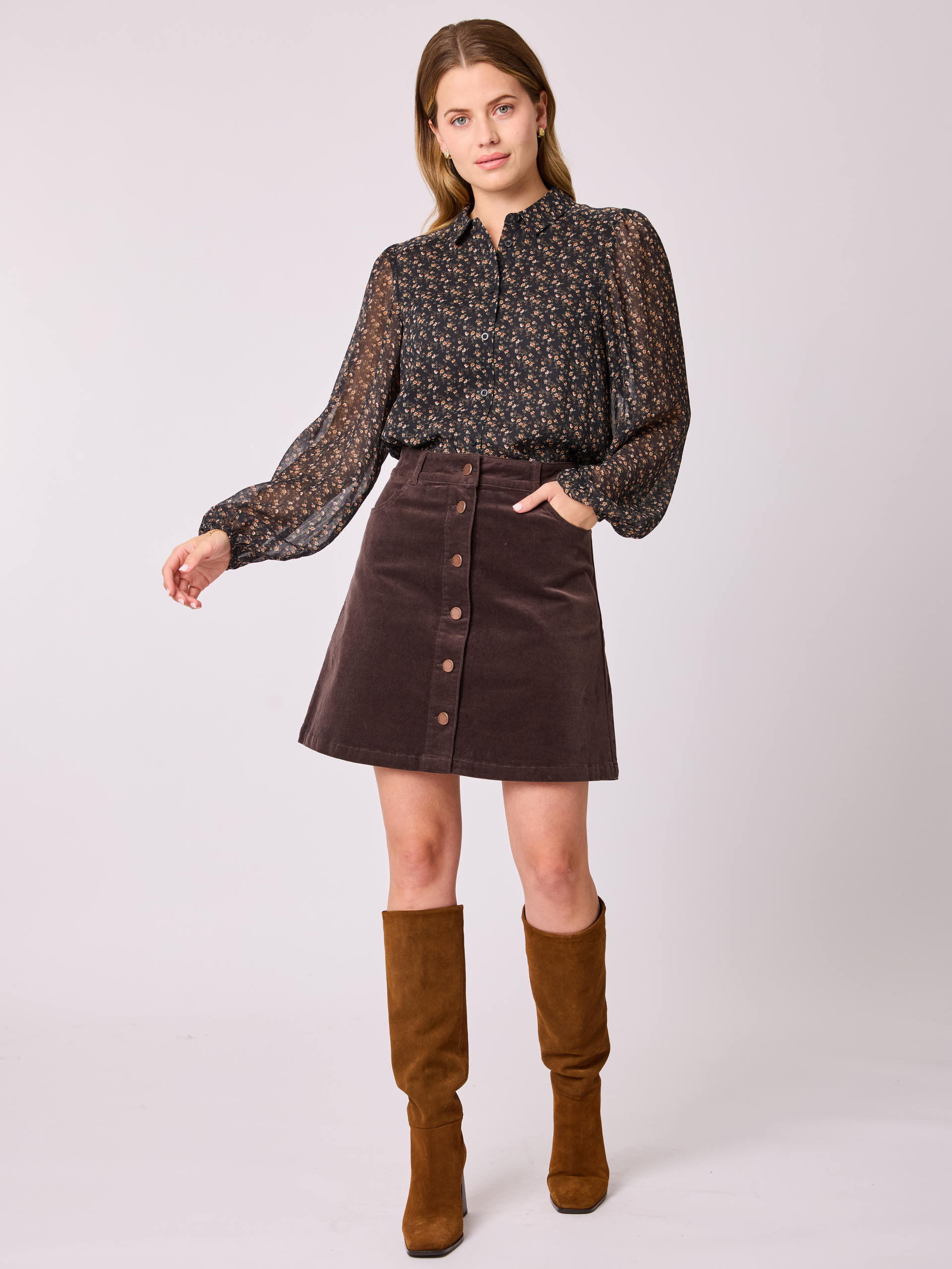 Wilma cordskjørt Major Brown | VIC