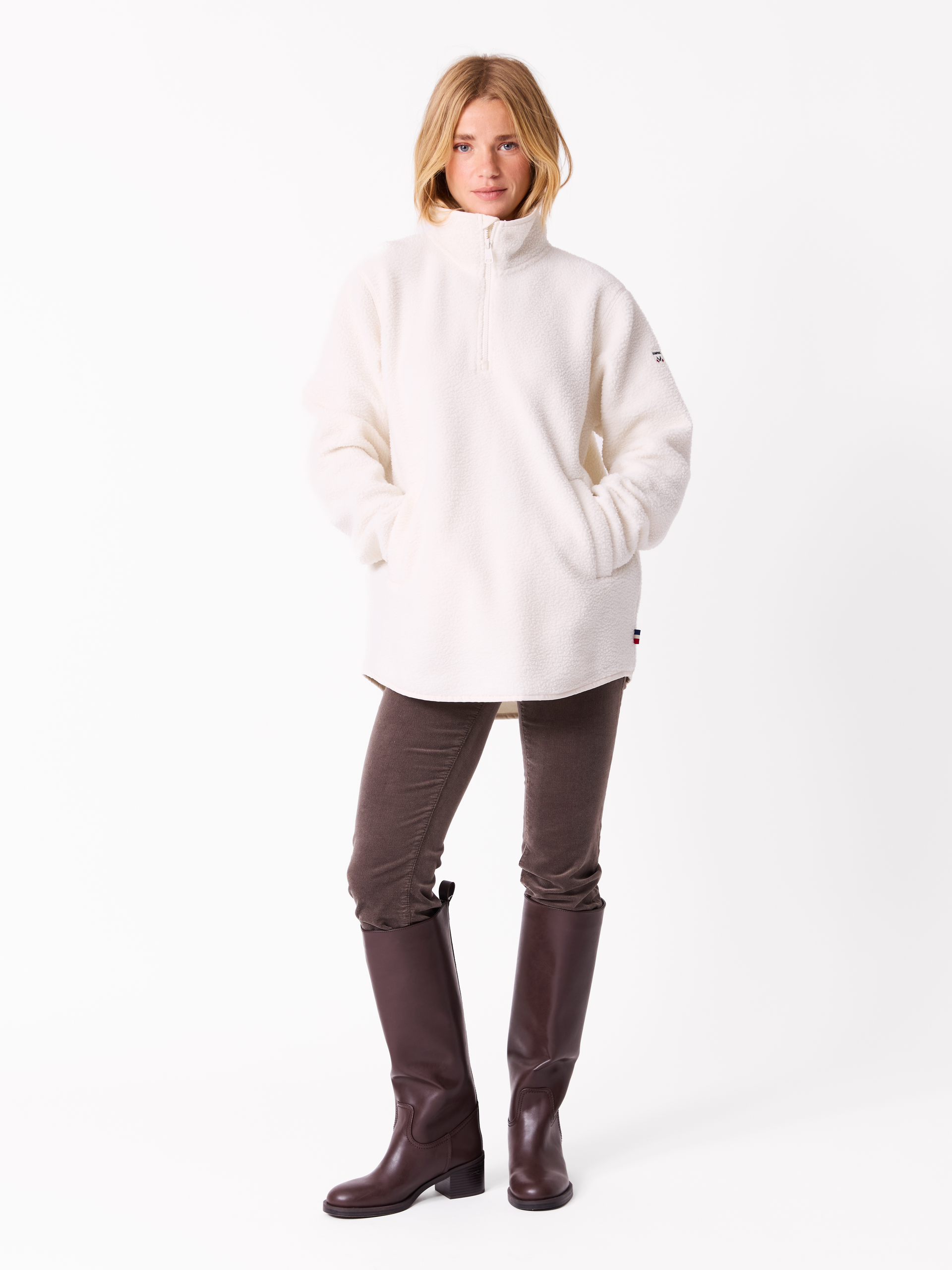 Lorraine fleecegenser Marshmallow | VIC