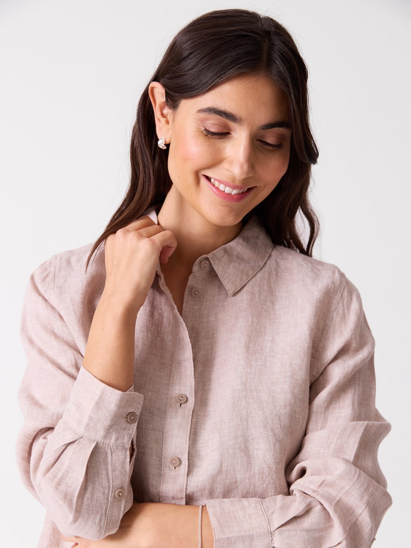 7513930 I5C 7513930_I5C-BLU-H26-Modell-Front_chn=vic_3656_Tula linskjorte I5C.jpg_Front||Front