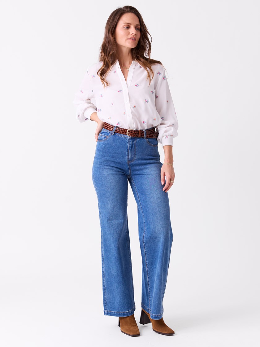 7514202 O79 7514202_O79-MELL-S26-Modell-Front_chn=vic_8221_Flora skjorte O79_Flora skjorte O79 7514202.jpg_Front||Front