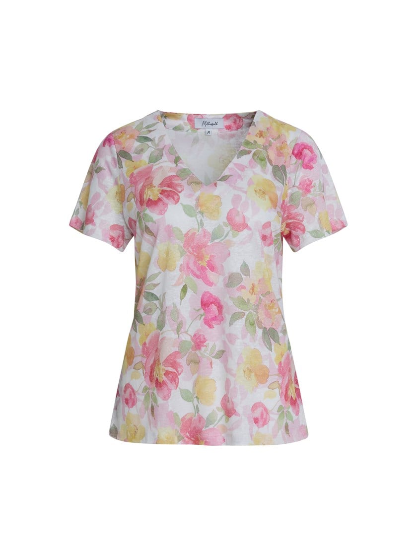 7514496 MHU 7514496_MHU-MELL-H26-Front_6194_Linnea mønstret t-skjorte MHU.jpg_Front