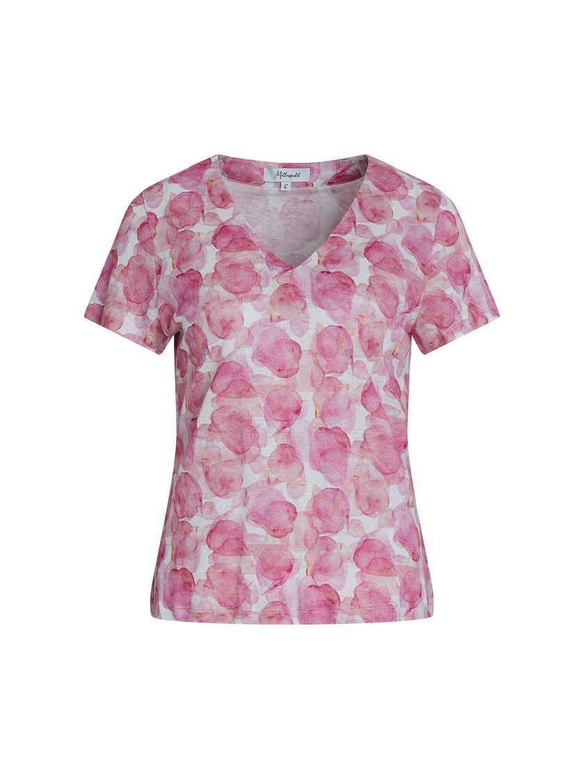 7514496 MNP 7514496_MNP-MELL-H26-Modell-Front_chn=vic_6185_Linnea mønstret t-skjorte MNP_Linnea mønstret t-skjorte MNP 7514496.jpg_Front