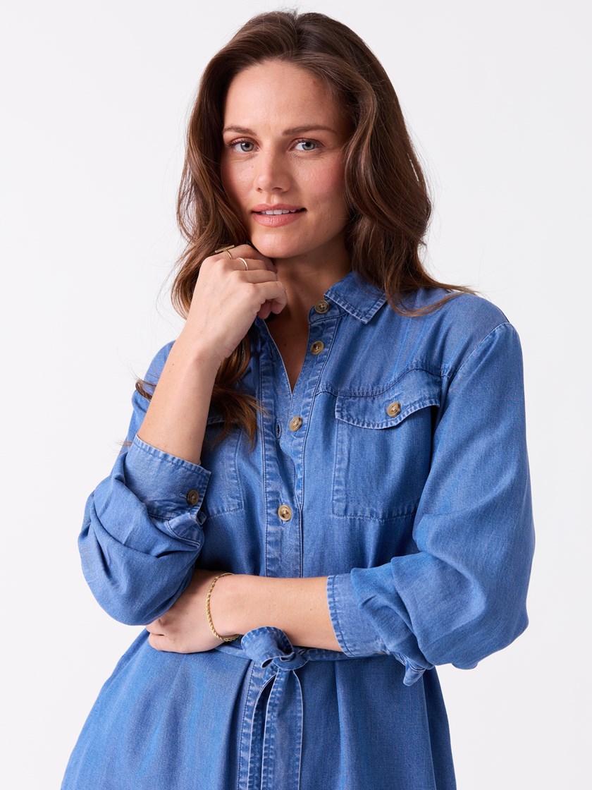 7514590 ECL 7514590_ECL-MELL-S26-Modell-Front_chn=vic_2155_Ameli skjortekjole ECL_Ameli skjortekjole ECL 7514590.jpg_Front||Front