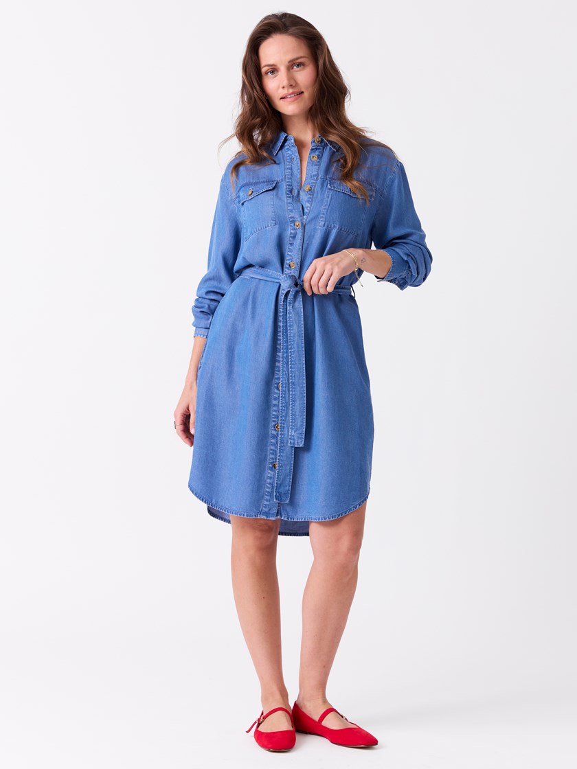 7514590 ECL 7514590_ECL-MELL-S26-Modell-Front_chn=vic_6768_Ameli skjortekjole ECL_Ameli skjortekjole ECL 7514590.jpg_Front||Front