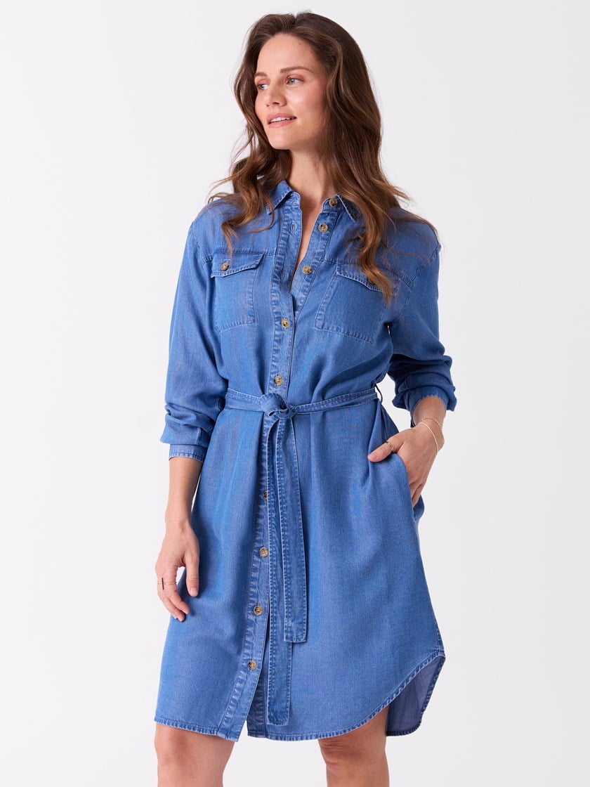 7514590 ECL 7514590_ECL-MELL-S26-Modell-Front_chn=vic_7670_Ameli skjortekjole ECL_Ameli skjortekjole ECL 7514590.jpg_Front||Front