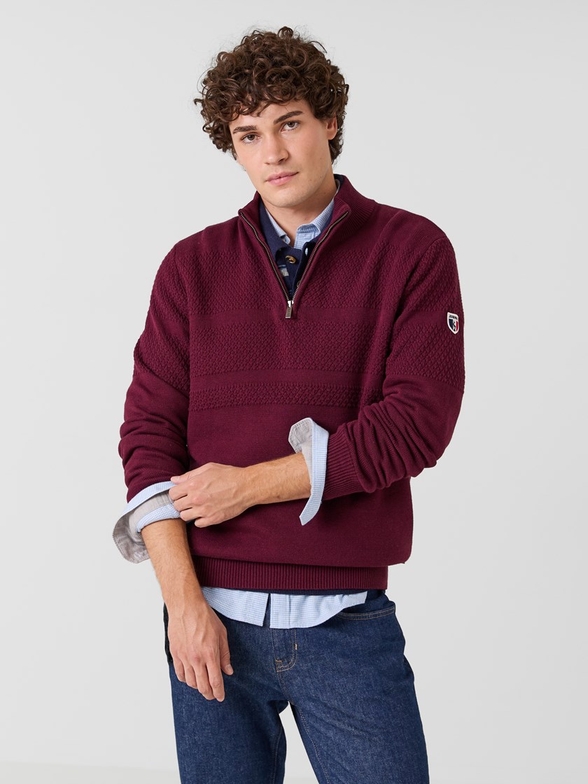 7515702 S83 7515702_S83-JEANPAUL-A26-Modell-Front_7096_Maceau zipneck S83.jpg_Front||Front