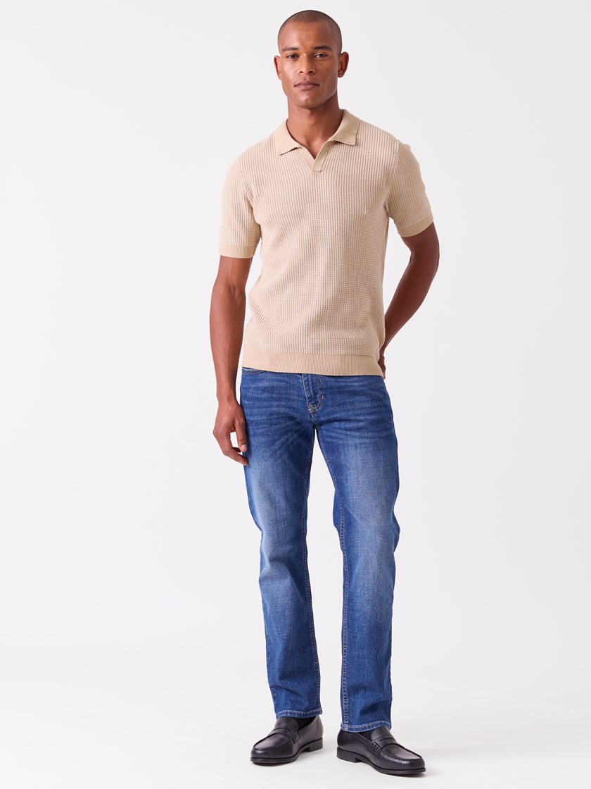 7516122 I2Q 7516122_I2Q-VESB-A26-Modell-Front_chn=vic_1408_Pearl kortermet polo I2Q.jpg_Front||Front
